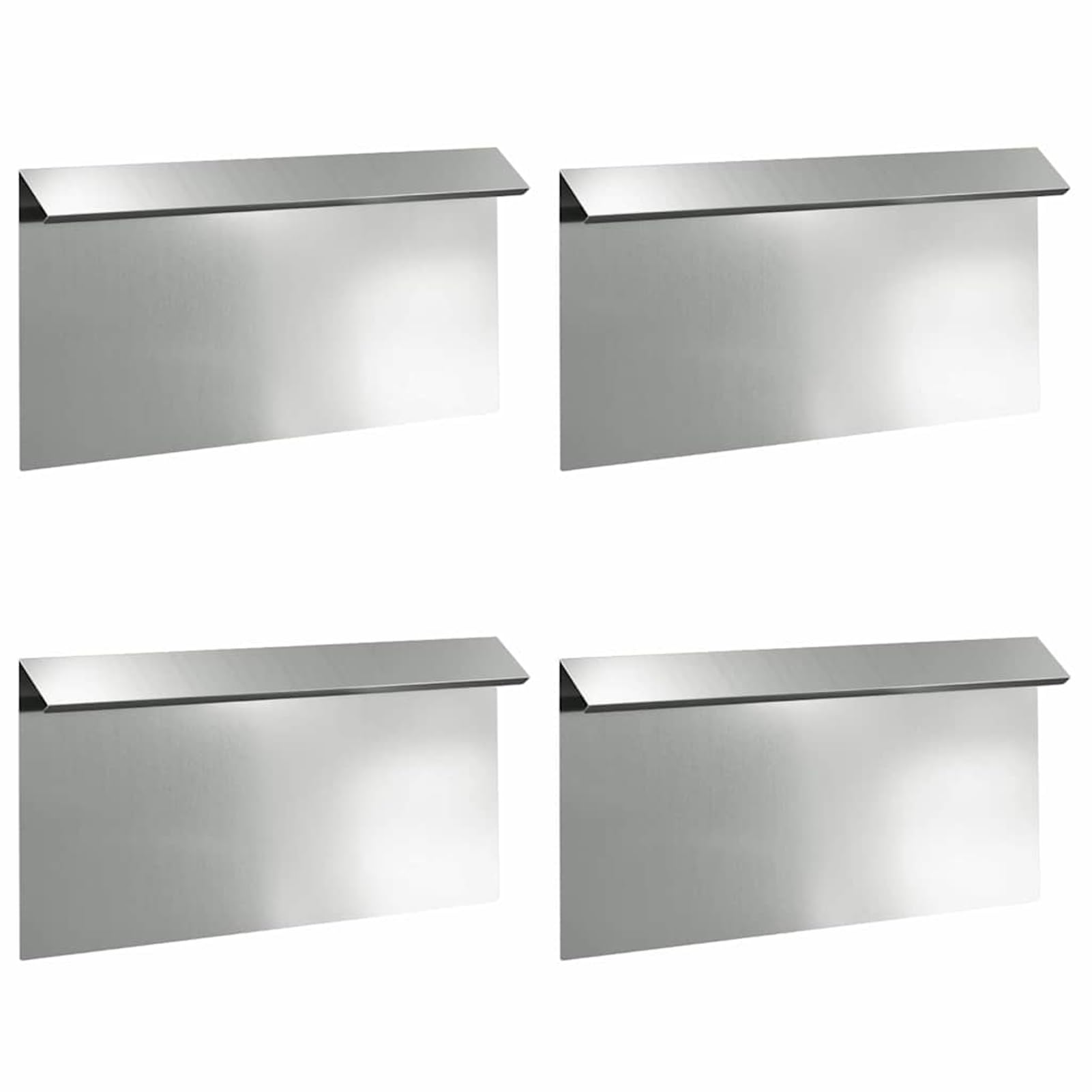 Gecheer Schneckenzaun Silber, 50 x 3,5 x 25 cm, Verzinkter Stahl, für Garten und Terrasse