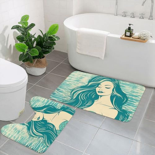 Tapis de bain microfibre doux style rétro qualité supérieure - 2