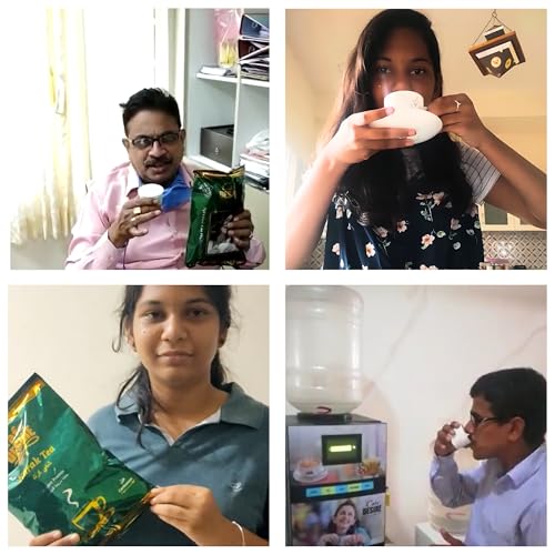 Image of Cafe DESIRE I DRINK SUCCESS - Instant Tea Premix 1 Kg | 3 in 1 | Karak Chai with Strong Cardamom Flavour Imported from Geneva | Makes 80-100 Cups | Use Manually and Vending Machine Suitable - CD57