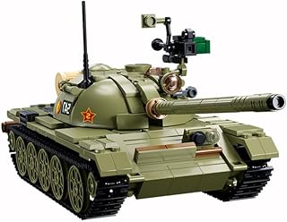 DAHONPA T-54S Medium Tank Army Building Block(604 PCS),WW2 Military Historical Collection Model with 2 Soldier Figures,Toys Gifts for Kid and Adult.