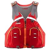 NRS cVest Type III PFD Adjustable Adult Sea Kayak Life Jacket Vest with Mesh Back, Red, XL/XXL