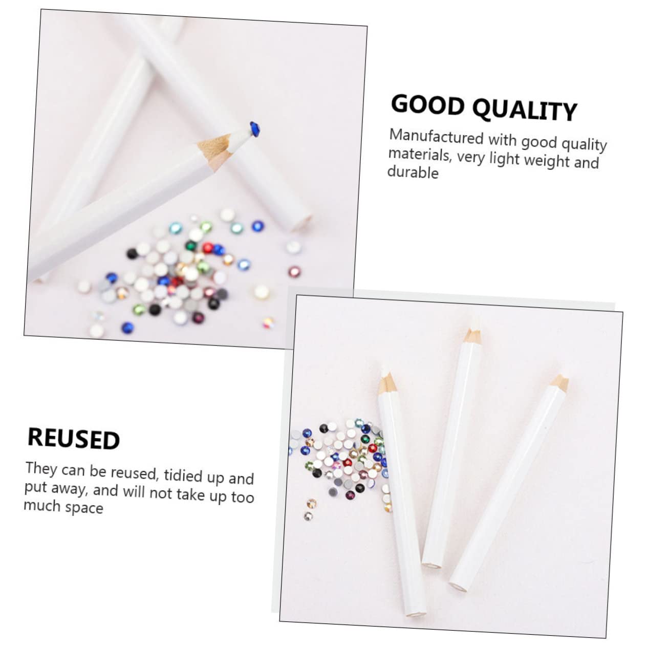 Housoutil 120pezzi Penne Per Applicazione Per Nail Art Manicure Design e Materiali Resistenti Facili Usare Su Unghie e Artificiali