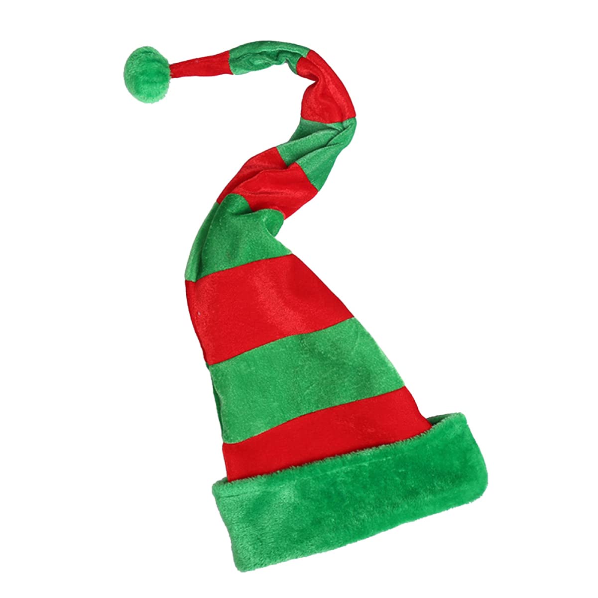 PRETYZOOM Sombrero Largo Navideño Original y Divertido para Fiestas, Accesorio de Tela y Hierro en Color Verde, Adecuado para Ambientación y Fotos en Fiestas Navideñas