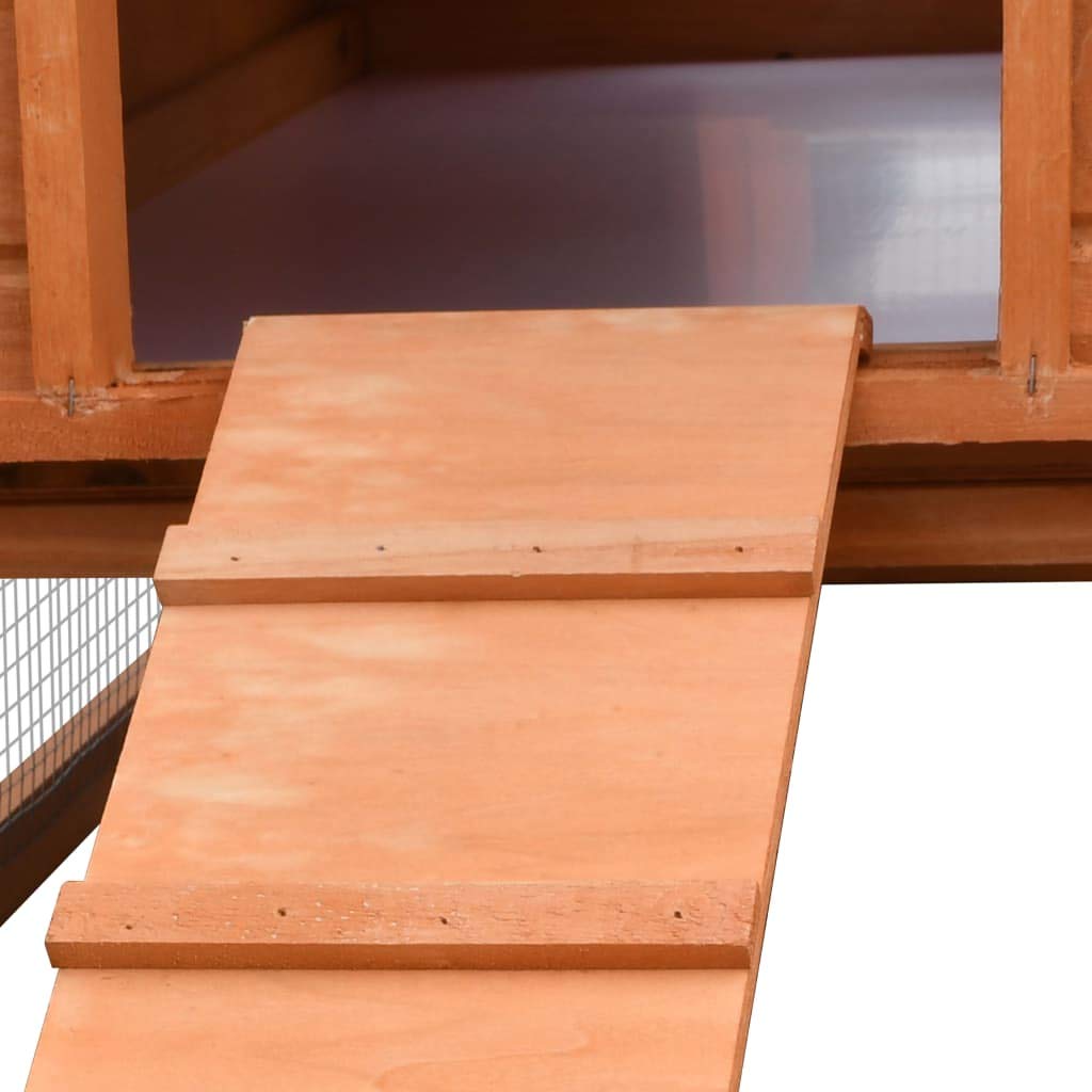 vidaXL Conigliera Casetta Recinzione Roditori Legno Massello di Pino e Abete