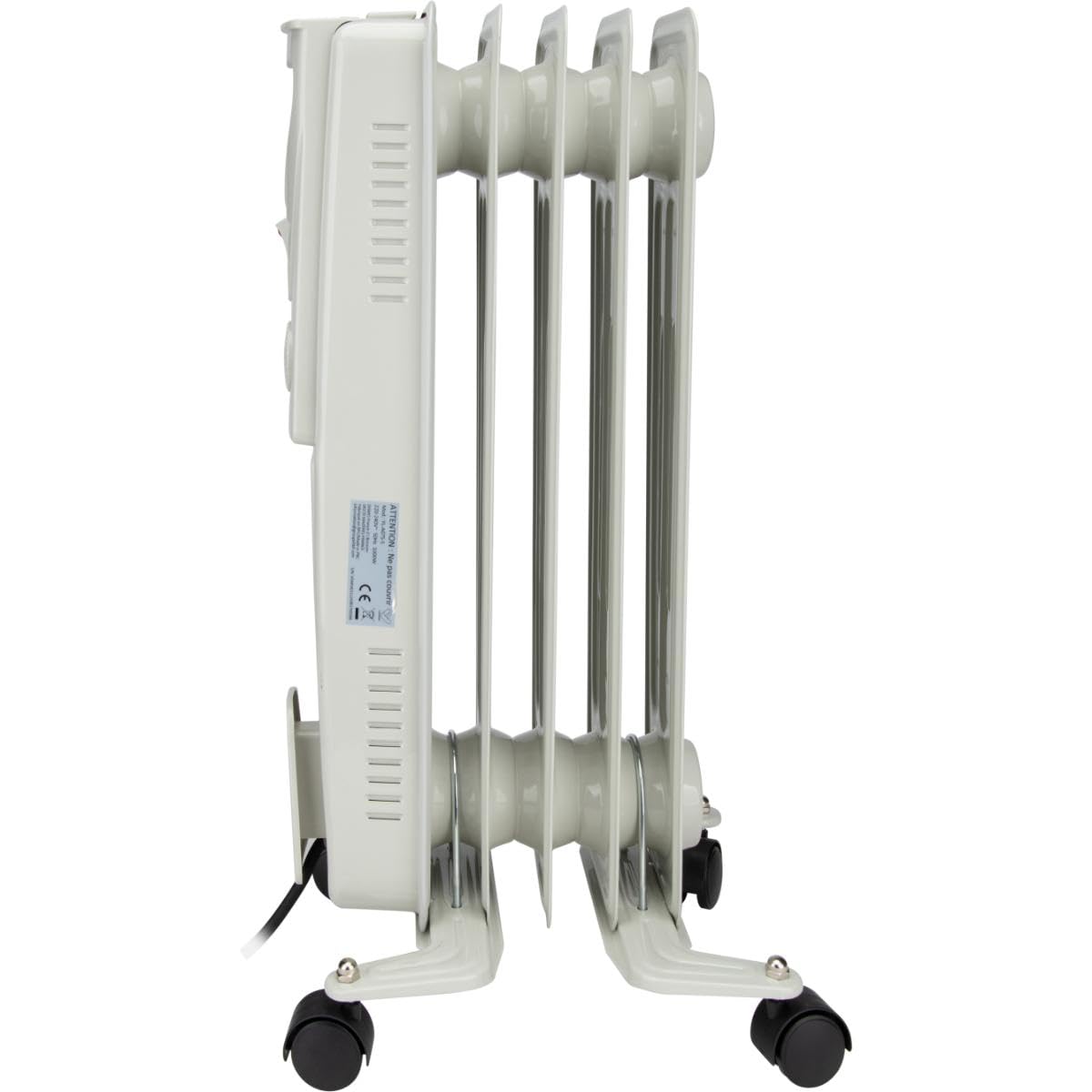 Radiateur mobile bain d'huile 1000W - blanc - Voltman