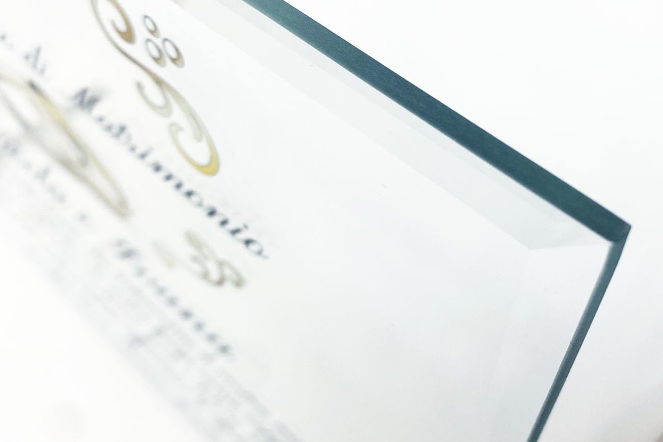 Personalisierte Kristalltafel zur Hochzeit oder Jubiläum – Elegantes Geschenk zum Ehejubiläum (z. B. 25, 40, 50 Jahre) – Gravur mit Namen, Datum & Widmung