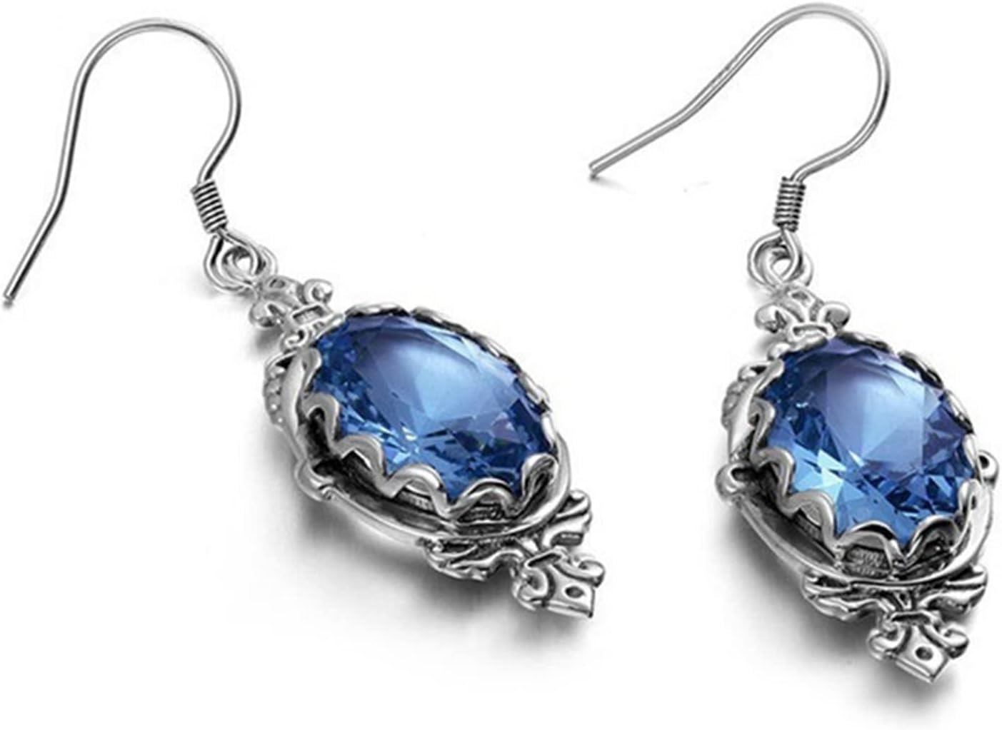 coadipress Vintage Crystal Teardrop Earrings for Women Fashion Bohemian Retro Colorful Natural Gemstone Drop Dangle Earrings Sparkly Jewelry Gift - Image 4