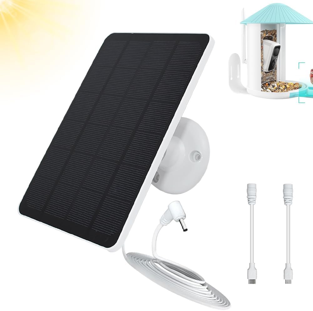 TEKCAM 4W Solar Panel for Bird Feeder Cameras: Reliable Power for Backyard Bird Watching