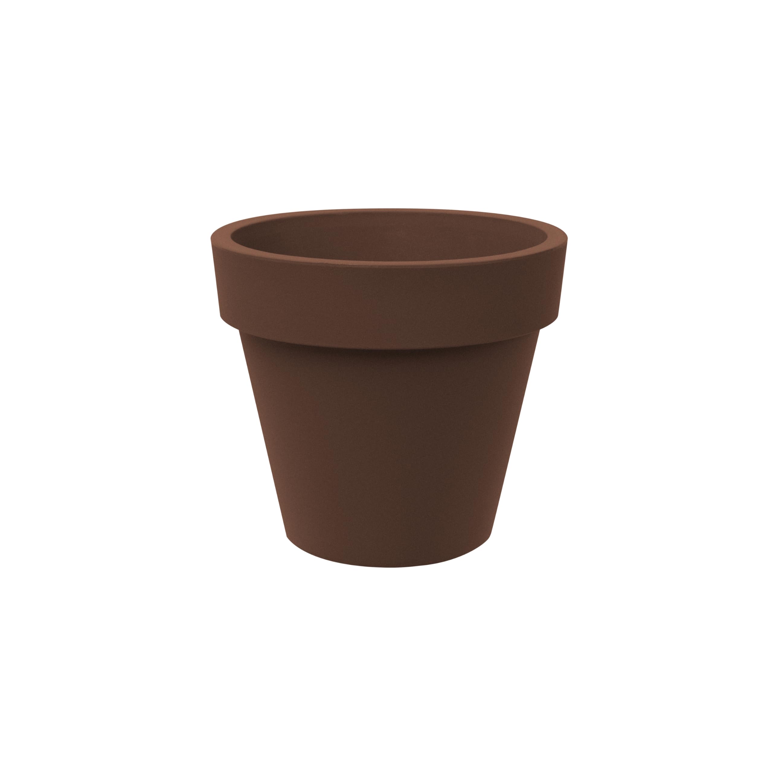 Tera - Maceta grande de resina estándar One, para exterior e interior, técnica rotacional, macetas para plantas y árboles, resistente a los rayos UV, resistente a las heladas, color bronce, 60 cm