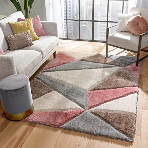Image of Carpet for Living Room 5x5 Feet Square Anti Skid Rug Colour Ivory Beige