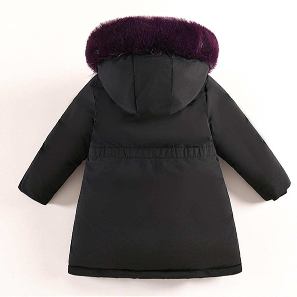Cappotto Invernale Bambina con Cappuccio Giacca Calda Parka Giacca Trapuntata Spessa Cappotto Lungo per Bambini Antivento Piumino Autunno Inverno con Fodera in Pile 3-13 Anni