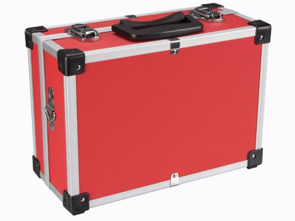 Perel 138960 1821-R Aluminium Tool Box 330 x 230 x 150 mm Red