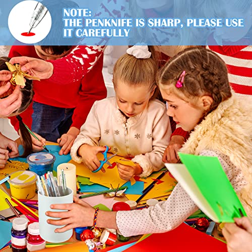 6 Pcs Pastel Color Cartoon Pattern Student Utility Knife Pen Paper Cutter Pen With 30 Pcs Refills Creative Retractable Precision Paper Cutter Pens Craft Cutting Carving Tools For Diy Drawing (Lovely) #TOP6