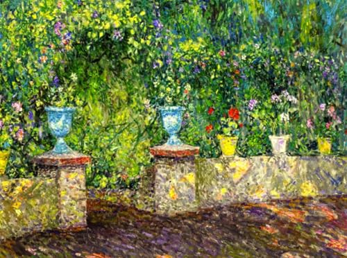 Pintura por números de macetas de loza de Henri Le Sidaner kit de óleo en lienzo para principiantes