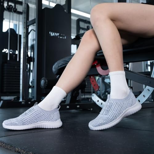 konhill Damen Walkingschuhe Bequemen Leichte Slip On Sneakers Tennisschuhe Freizeitschuhe – Bild 4