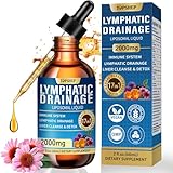 Liposomal Lymphatic Drainage Drops 2000mg - 17-in-1 Lymphatic Support & Liver Cleanse Detox with Milk Thistle, Dandelion, Elderberry, Echinacea & Full Vitamin Complex - Lymph System Support, 2 fl oz