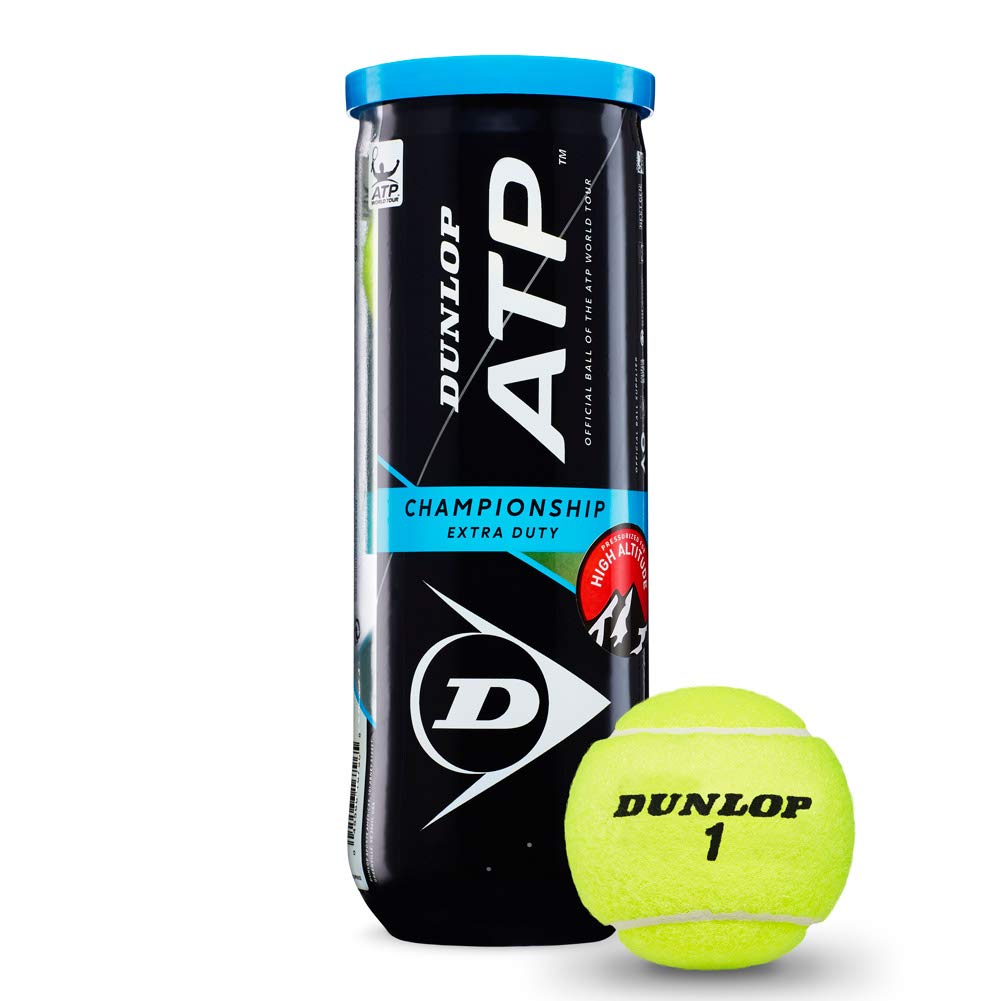 DUNLOP ATP Championship XD High Altidude Tennisbälle, Tasche