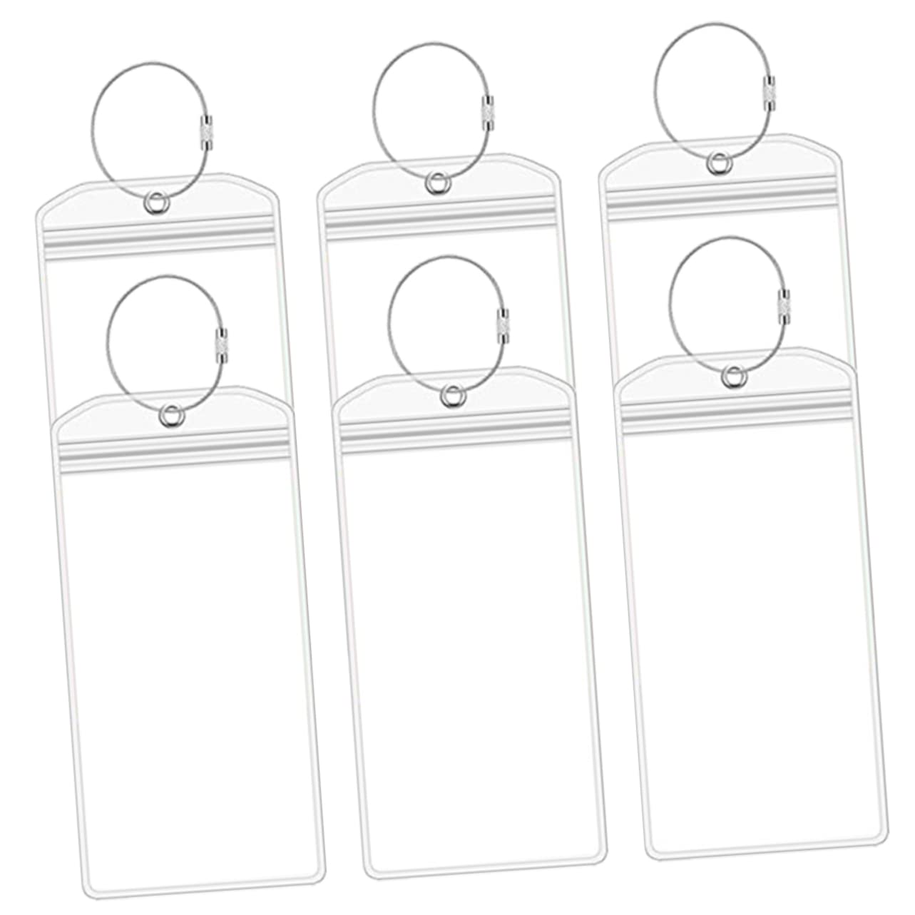 LIFKOME 4 Set di Etichette per Bagagli da Viaggio Compatte in Plastica E Acciaio Inossidabile per Indirizzo Numero di Telefono 6 Pezzi * 4