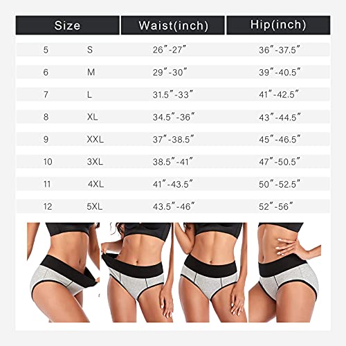 Eiggam Underwear For Women,Women's Cotton Underwear Briefs Soft Breathable High Waisted Full Coverage Ladies Panties Xx-Large #TOP5