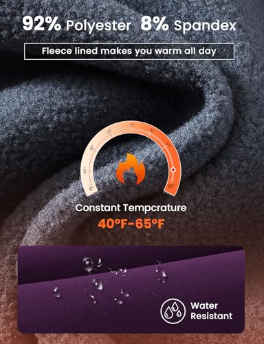 donhobo Damen Wanderhose Wasserdicht Softshellhose Outdoorhose Winddicht Warm Gefüttert Winterhose Trekkinghose Funktionshose Lila M