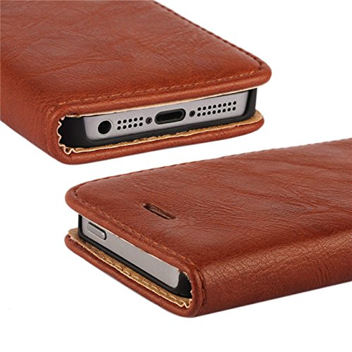 Custodia a libro per iPhone 5S marrone