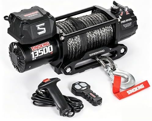 SINOKING 13500 lb Electric Winch for Jeep, Truck, SUV, Trailer Wi...