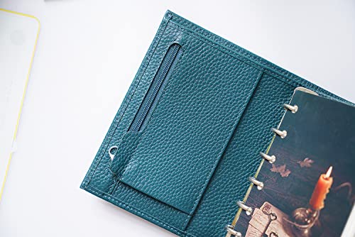 Moterm Pocket Regular Rings Planner - Genuine Leather Binder Organiser (Pebble Deep Teal, 19 mm Ring), Regular Pocket(2.0) - Image 3