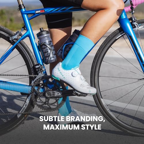 Image of GripGrab Lightweight SL Summer Cycling Socks - 2 Lengths, Road & Gravel | Breathable Coolmax mesh, stretch arch support, short ~3.5 in or tall ~6 in cuff - road, MTB, gravel & indoor biking
