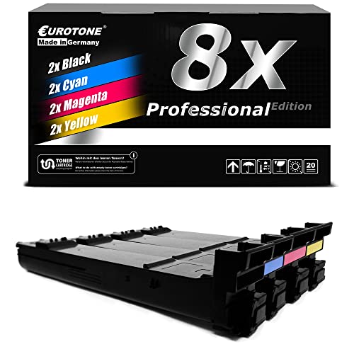 Toner compatible Epson Aculaser CX28DN CX28DTN EuroPro pack de 8 cartouches de rechange CMJN