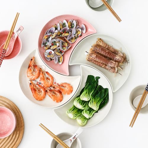 Platos de Sushi de Cerámica en Forma de Luna SUPVOX x2 miniatura 4