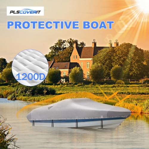 Plscoverit BOAT COVER 20'-22' Heavy Duty 1200D Polyester Canvas Boat Covers thumb #6