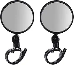 Espelho retrovisor de bicicleta rotativo de 360°, espelho universal para guidão para fácil instalação