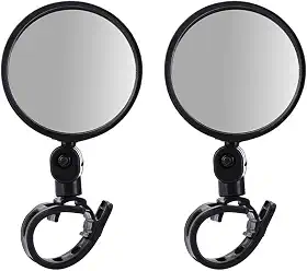 Espelho retrovisor de bicicleta rotativo de 360°, espelho universal para guidão para fácil instalação