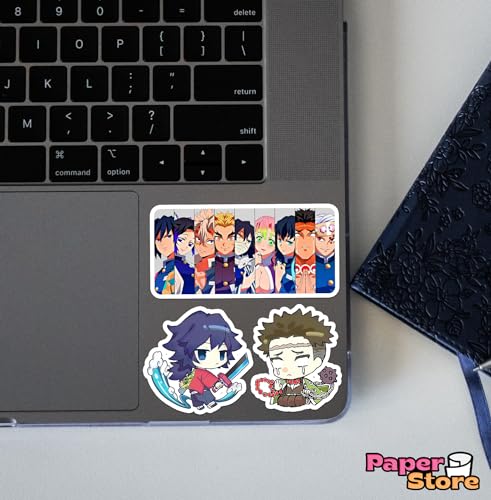 Image of Paper9store Pack of 85+ Demin Slay Stickers for Laptop, Phone Case, Guitar, Bike, Pc, Scrapbook etc. Waterproof Glossy Laminated Residue Free Anime Stickers