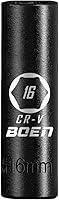 Vista 25 de BOEN 1/2" unidad de enchufe de impacto profundo, enchufe de impacto premium, enchufe de 24 mm, métrico, 6 puntas, acero Cr-V con marcaje láser