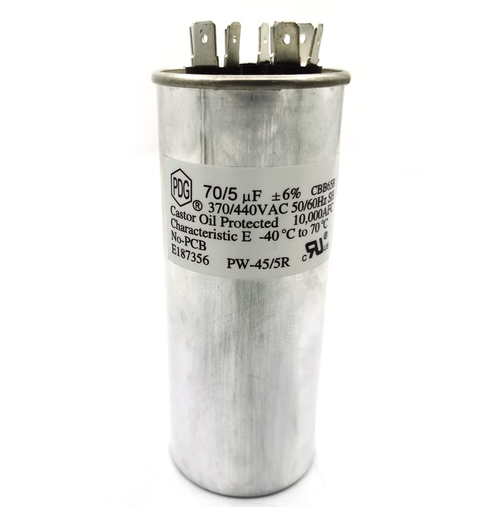 スーファミとキューブ SUPCO CR5X370 Single Motor Run Capacitor, Oval, 5 Mfd x
