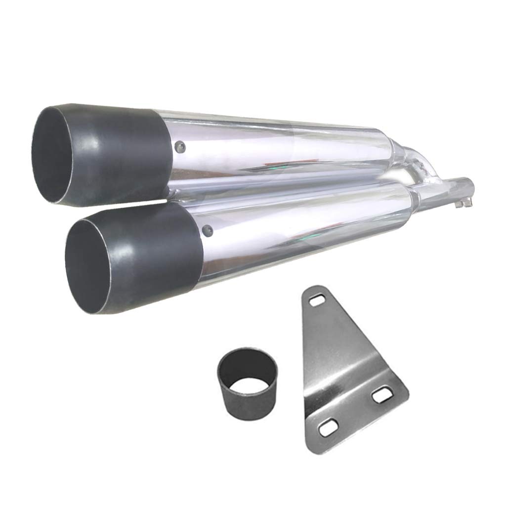 Ozango Bike Dual Barrel Silencer Exhaust Double Barrel Bullet