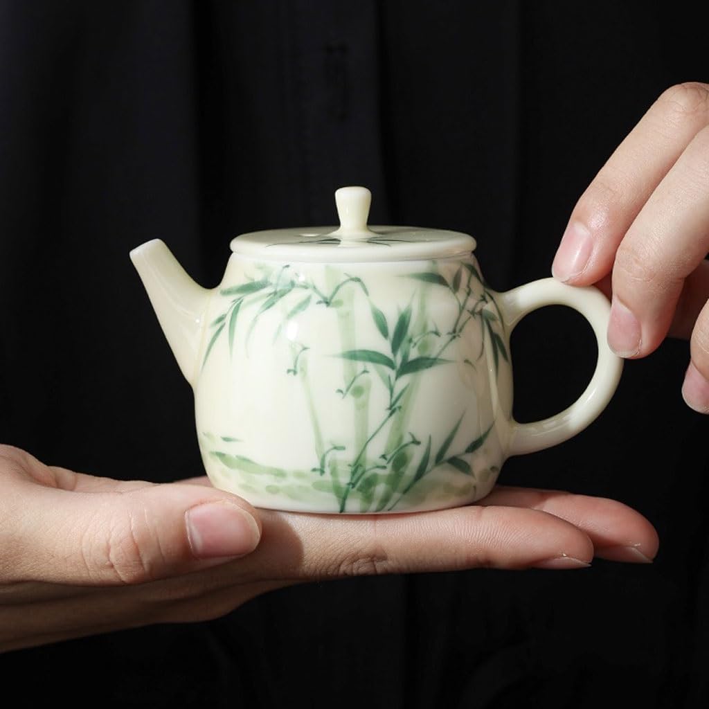 Ceramiczny czajniczek ręcznie malowany czajniczek pojedynczy ceramiczny zaparzacz do herbaty z pokrywką chiński styl herbata picie popołudniowej herbaty czajniczek dzbanek do herbaty ceramiczny