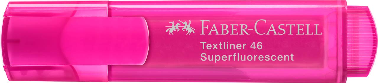 Faber-Castell Textliner 46 Textmarker Superfluorescent Pink, 50 Stück