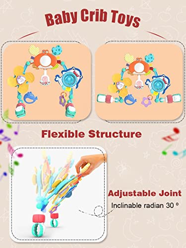 Image of Pau1Hami1ton Baby Stroller Arch Toys, Car Seat Toys,Bouncer Toy Bar /Mobile for Bassinet,Adjustable Baby Hanging Toys Fit for Crib Bed,Stroller,Car Seat.S-19(Crab)