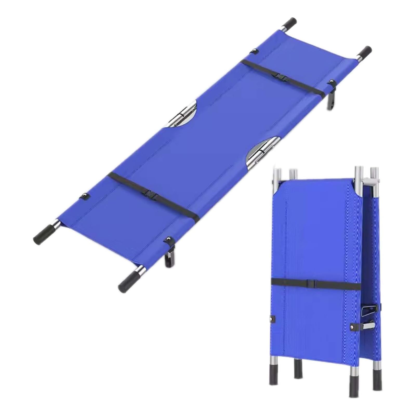 YNIYUJKL Portable Ambulance Stretcher, Folding Portable Transport Stretcher, Medical Stretcher With Rubber Feet, Foldable Patient And Animals Transport Stretcher,Blue