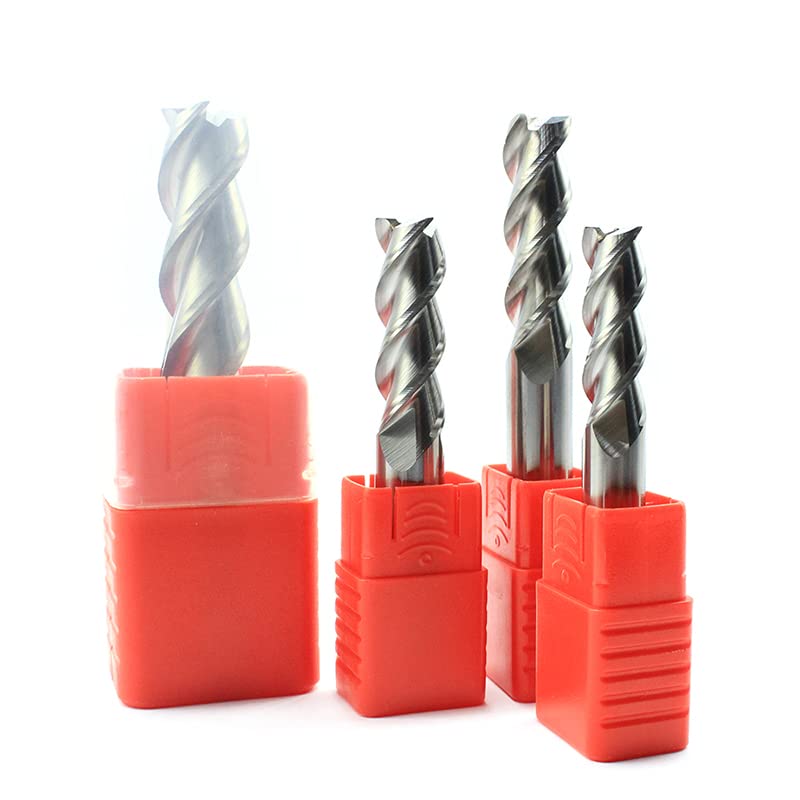 1pc 3 Blade HRC60 Diameter 1MM-12MM Standard Endmills Aluminum Milling Cutter Tungsten Steel CNC Machine End Mills For Aluminum - (Dimensions: 1x4Dx50)