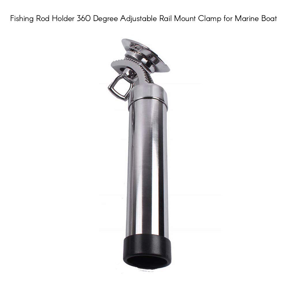 Soporte de caña de Pescar para Soportes de Varillas de Montaje en riel de Barco Marino Abrazadera de Montaje en riel de Acero Inoxidable de 7/8"a 1"