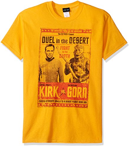 Trevco Men's Star Trek Short Sleeve T-Shirt, Desert Gold, X-Large
