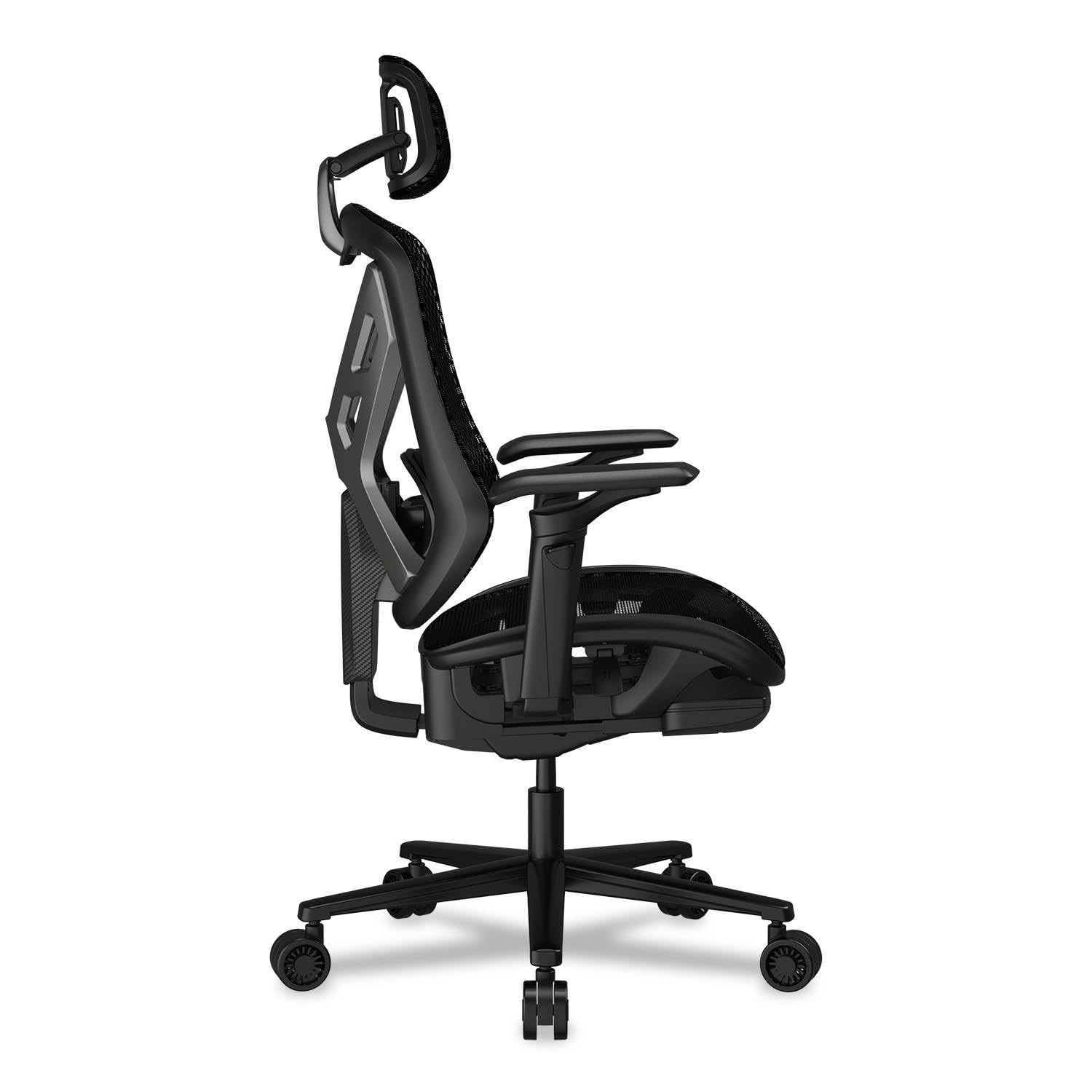 COUGAR Speeder Silla de juego ergonómica: tejido de malla de chenilla de, reposabrazos hiperrotación 3D, reposacabezas ajustable, respaldo ajustable, soporte lumbar, reposapiés