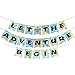 Produktbild WERNNSAI Party-Zubehör Dekorationen Bon Voyage Weltkarte Wimpel Let The Adventure Begin Ammer Banner Girlande zum Geburtstag Baby Shower Abschluss Pensionierung Abenteuer-Mottoparty (Abenteuer Banner)