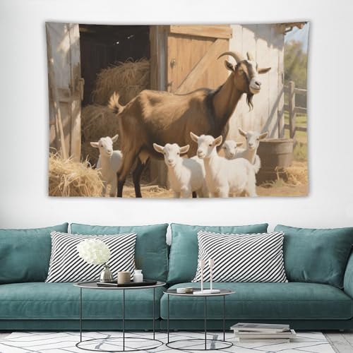 Tapisserie murale chèvre maccbn pour apporter douceur et poésie à votre intérieur