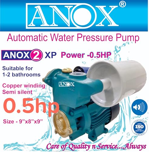 Image of ANOX 2XP 0.5HP AUTOMATIC WATER PRESSURE PUMP (100% COPPER WINDING) FOR BATHROOM,SHOWER,TAPS
