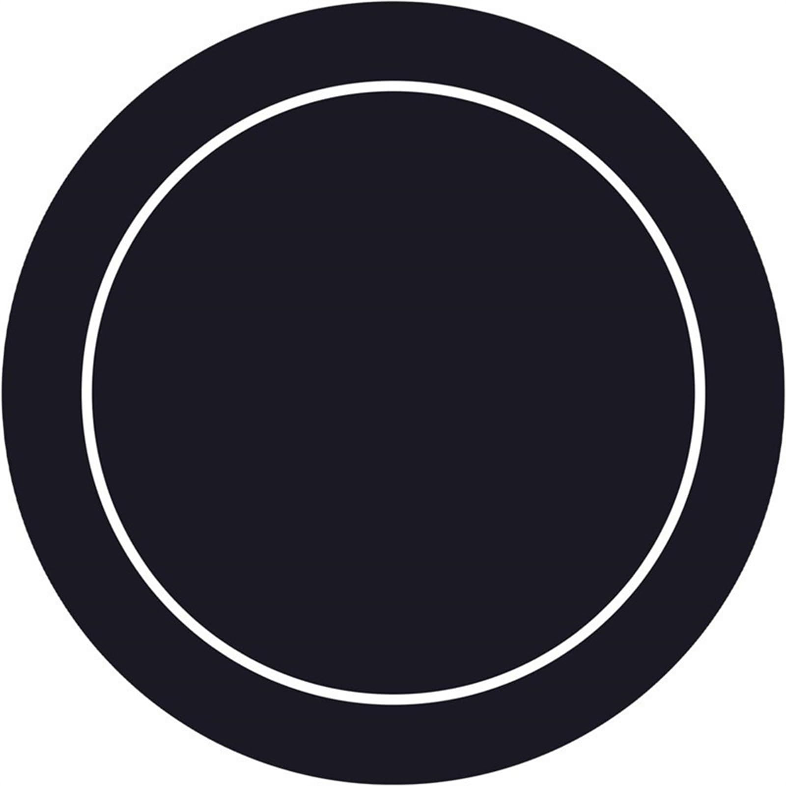 Genérico Tapete de Póker Redondo para Texas Hold'em con Base de Goma Antideslizante,Negro,120CM