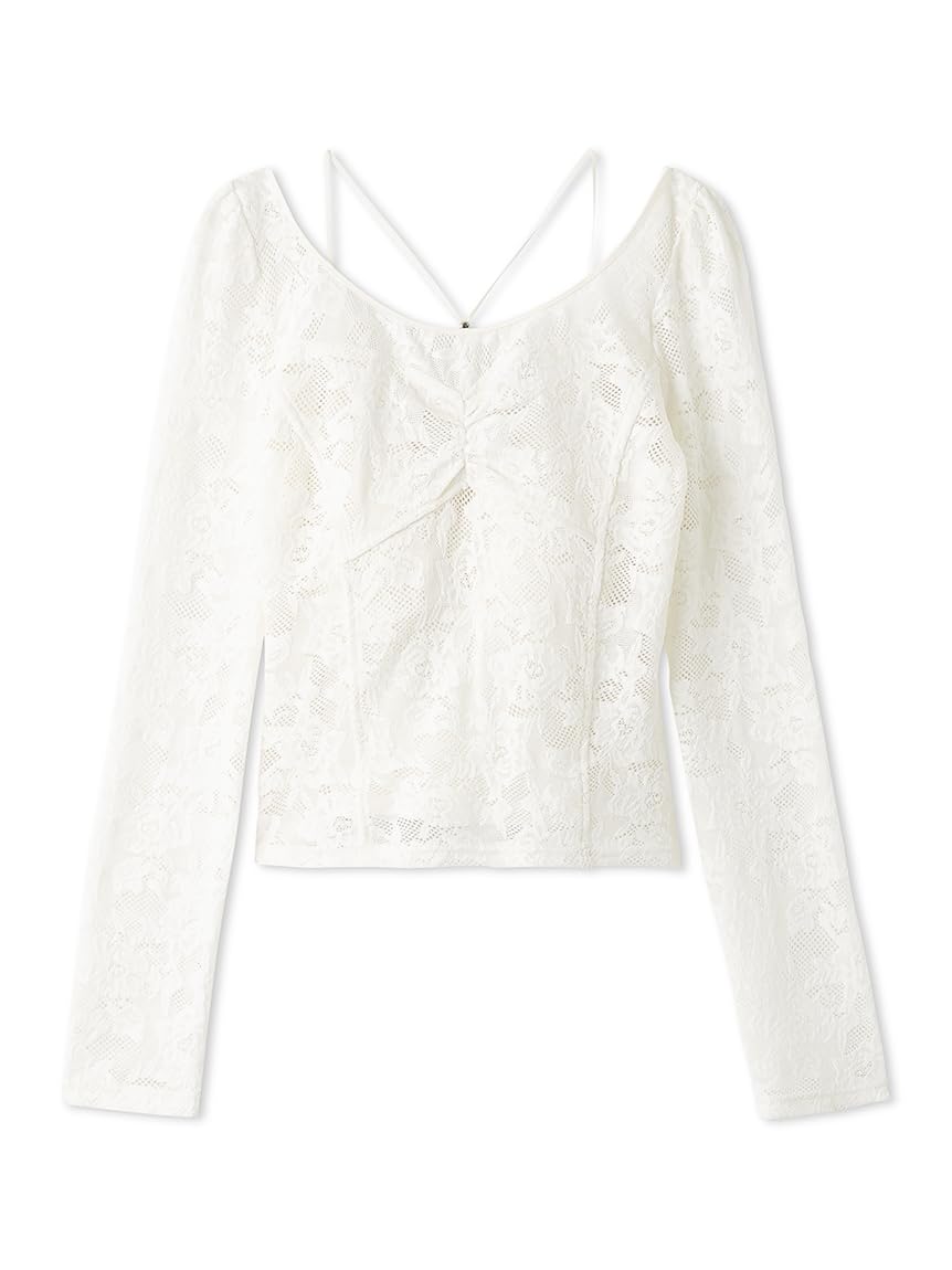 【Chacott】レース柄編みプルオーバー Chacott】レース柄編みプルオーバー（カットソー/Tシャツ